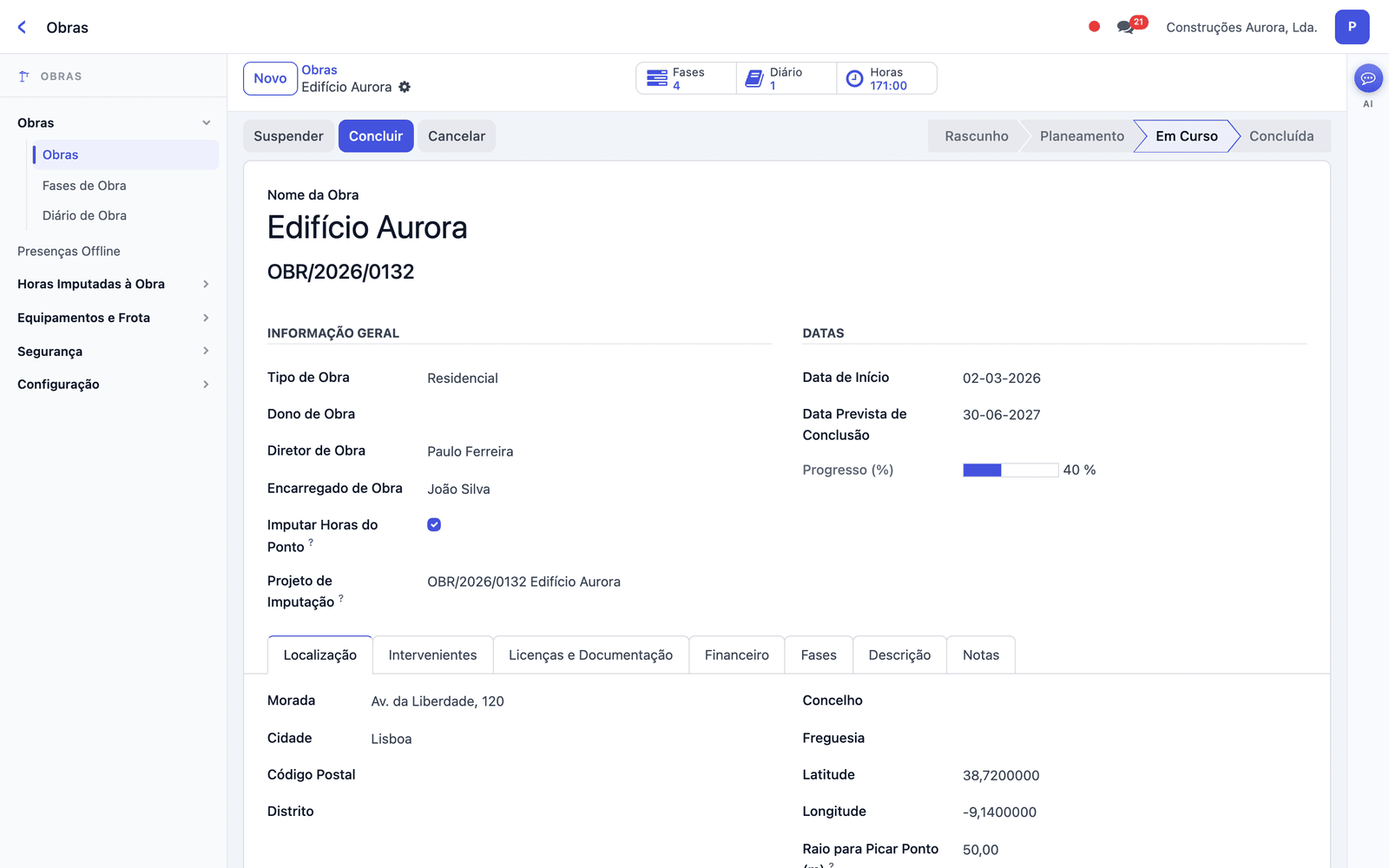 A site record